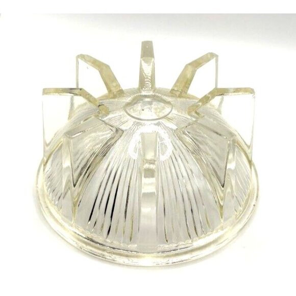 5" Clear Depression Glass Footed Candy/Condiment/Trinket Dish Rare Yellow Cast - Picture 7 of 11